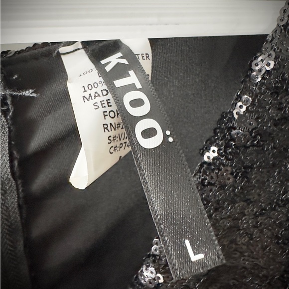 DOLLS KILL / Ktoö Black Dark Glimmered Visions Sequin [ L] Jumpsuit - Picture 9 of 10